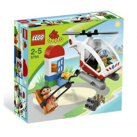 lego duplo 5794 emergency helicopter set building toy figure set new in box
