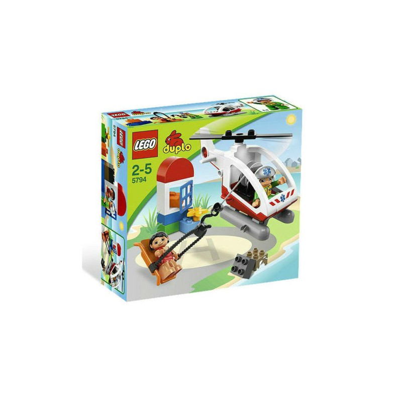 lego duplo 5794 emergency helicopter set building toy figure set new box|hellotoys.net
