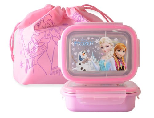 Disney Princess 2-Tier Stainless Steel Lunch Box Set with Bag