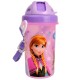 disney frozen kids sports water bottle cute slide top flip straw shoulder strap