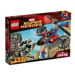 lego super heroes 76016 spider helicopter rescue set new in box sealed